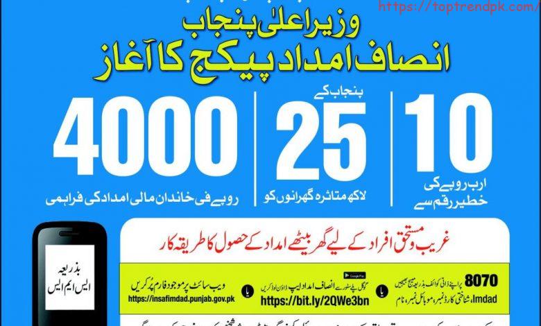 Insaf imdad govt punjab pk