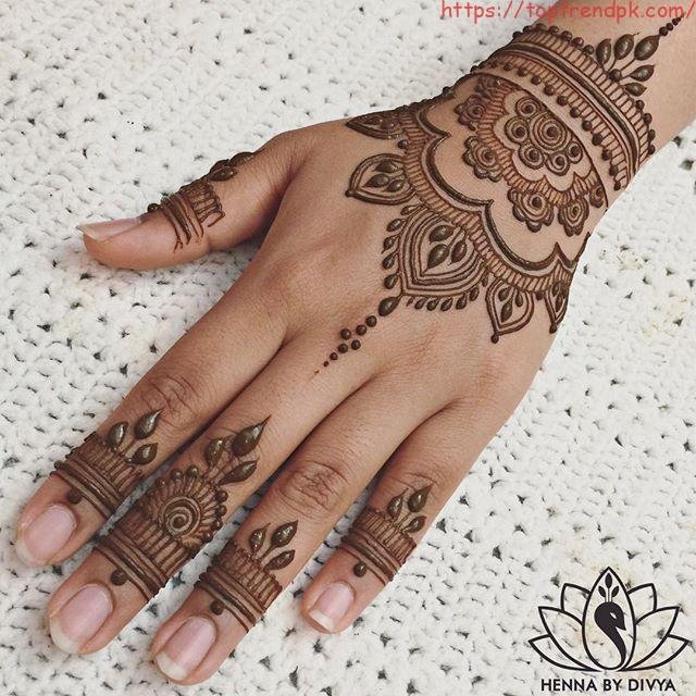 mehndi designs simple 2024