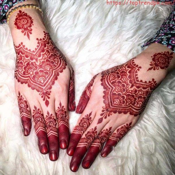 Red Mehndi Designs