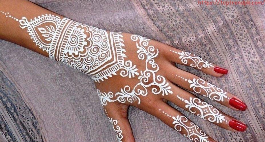 White Mehndi Designs