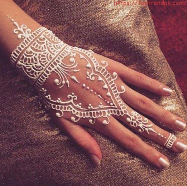 White Mehndi Designs