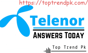 Today Telenor Answer | Telenor Quiz Answers Today 2024