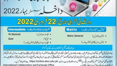 aiou admission 2022