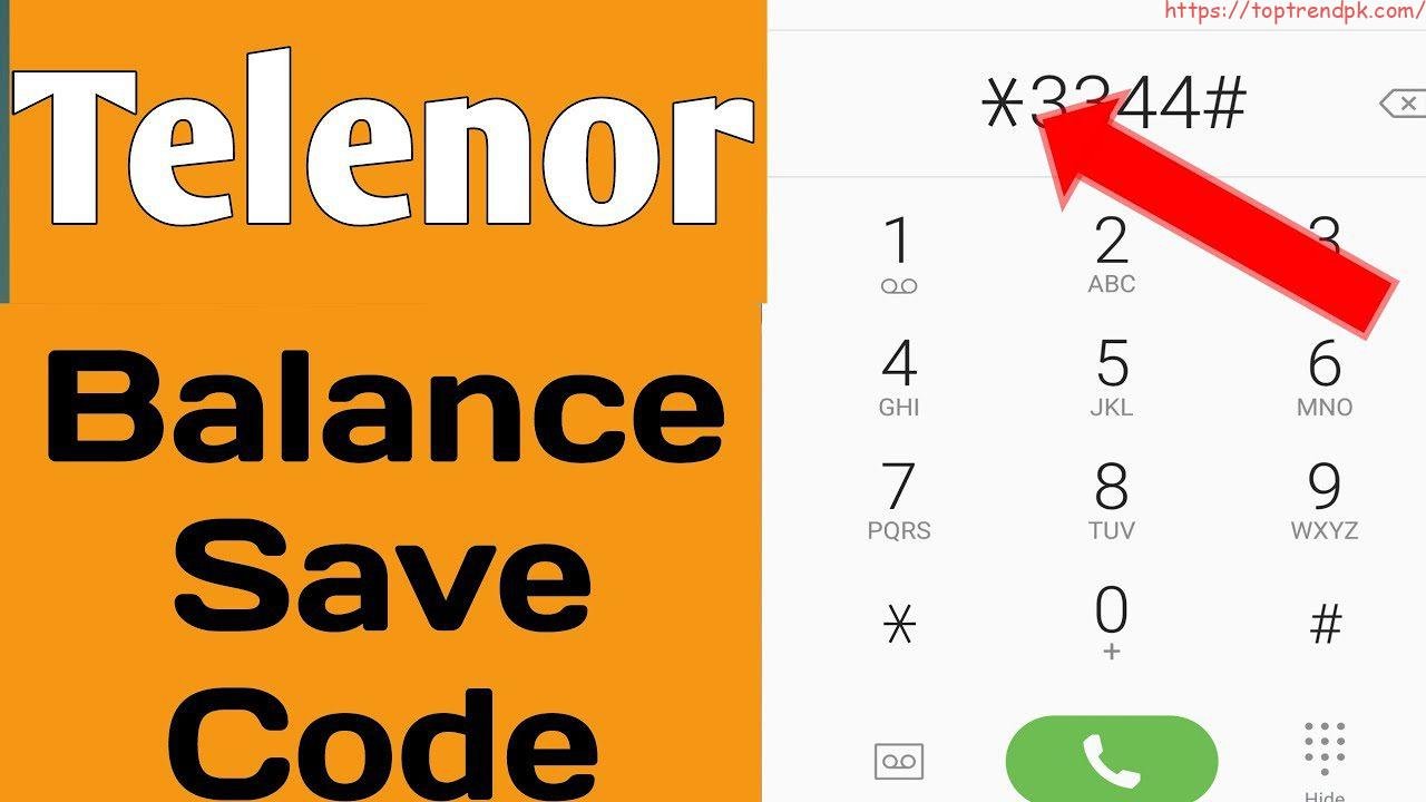 Telenor Balance Save Code