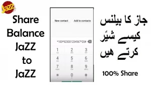 Jazz Balance Share Code – 8171 Today Update PK