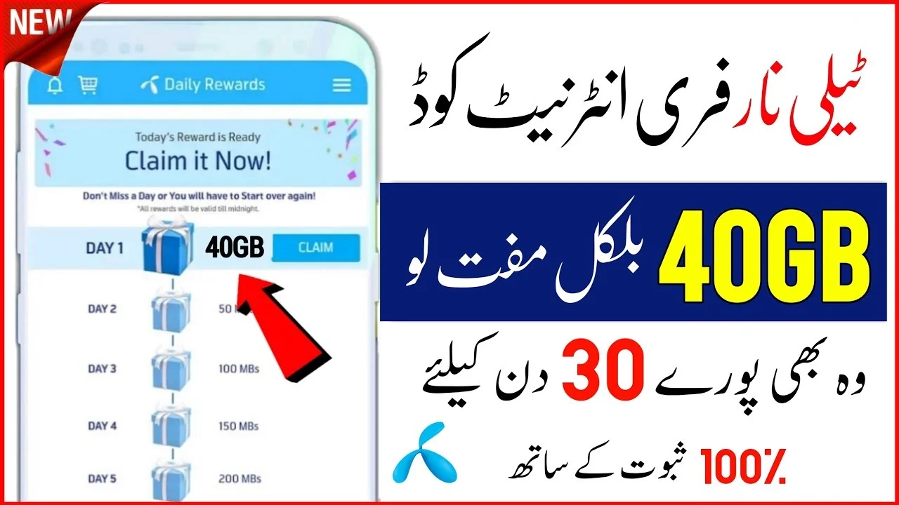 Telenor Free internet codes 2022