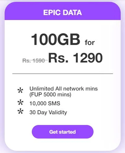 ONIC Packages Price In Pakistan