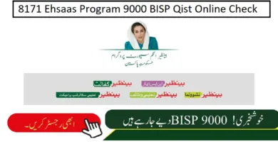 8171 Ehsaas Program 9000 BISP Qist Online Check