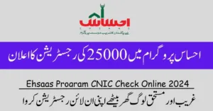 Ehsaas Program CNIC Check Online 25000 – 8171 & 8123 Latest Update