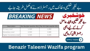 Great News: Benazir Taleemi Wazifa Program New Payment Update