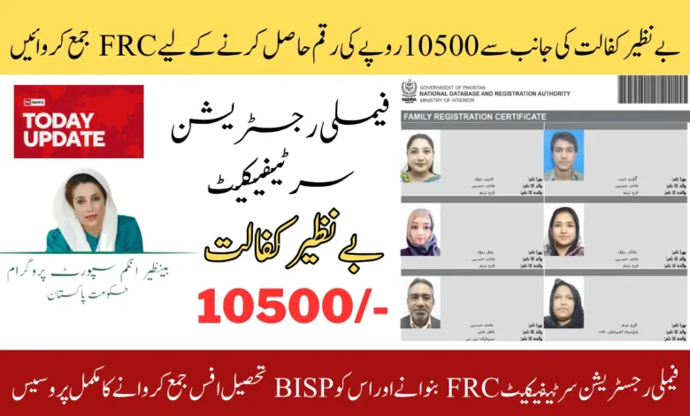 Family Registration Certificate For Benazir Kafaalat