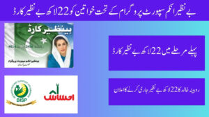 22 Lakh Benazir Cards To Women Under Benazir Income Support Program