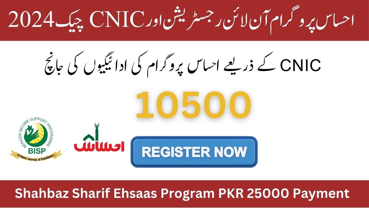 Ehsaas Programme Online Registration And CNIC Check 2024