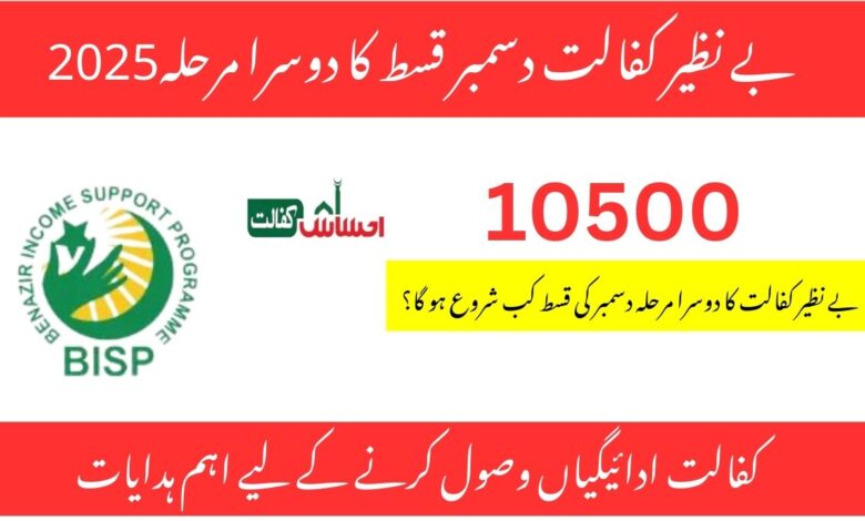 Benazir Kafalat December Installment Second Phase 2025