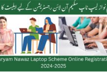 Maryam Nawaz Laptop Scheme Online Registration 2024-2025