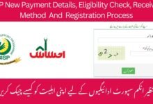 BISP New Payment Details, Eligibility Check, Receiving Method