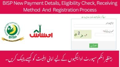 BISP New Payment Details, Eligibility Check, Receiving Method